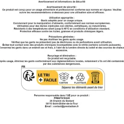 1000 Gants Nitrile Noirs Non Poudrés Taille XL (9/10) Résistants et Confortables Usage Alimentaire ou Professionnel - D-Work