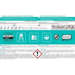 50 lingettes nettoyantes désinfectantes