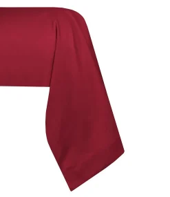 1 Taie de traversin percale de coton uni 45 x 185 cm Elysee rouge