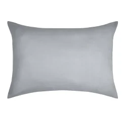 1 Taie d'39oreiller coton uni 50 x 70 cm Edens gris clair