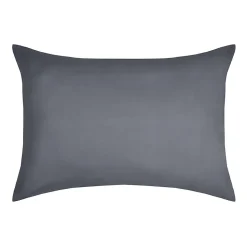 1 Taie d'39oreiller coton uni 50 x 70 cm Edens ardoise