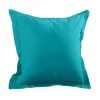 1 Taie d'39oreiller coton uni 65 x 65 cm Alice bleu canard