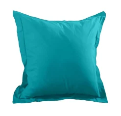 1 Taie d'39oreiller coton uni 65 x 65 cm Alice bleu canard