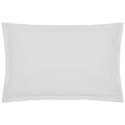 1 Taie d'39oreiller percale de coton uni 50 x 70 cm Harmonie blanc