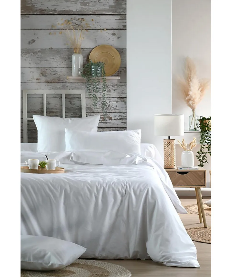 1 Taie d'39oreiller percale de coton uni Elysee