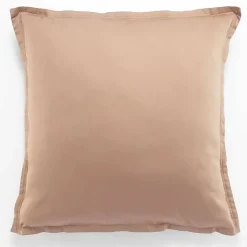 1 Taie d'39oreiller satin de coton 110 fils rose 65 x 65 cm
