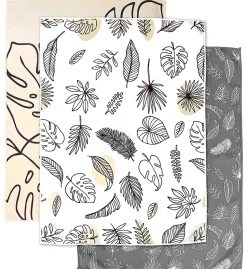 3 torchons ultra obsorbants Torchongenio motifs beige, gris, blanc BestOfTV