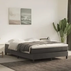 347809 vidaXL Matelas de lit à ressorts ensachés Gris foncé 140x200 cm epaisseur 20 cm