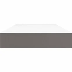 347746 vidaXL Matelas de lit à ressorts ensachés Gris 100x200x20cm Similicuir