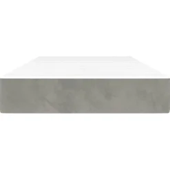 347748 vidaXL Matelas de lit à ressorts ensachés Gris clair 100x200x20 cm
