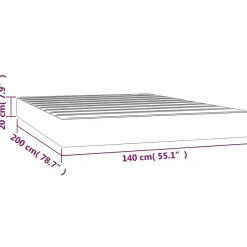 347811 vidaXL Matelas de lit à ressorts ensachés Vert foncé 140x200 cm epaisseur 20 cm