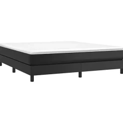 3120712 vidaXL Sommier à ressorts de lit Noir 180x200 cm Similicuir