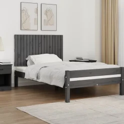 824825 vidaXL Tête de lit murale Gris 108x3x60 cm Bois massif de pin