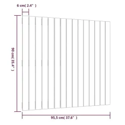 824886 vidaXL Tête de lit murale Marron miel 95,5x3x90 cm Bois massif de pin