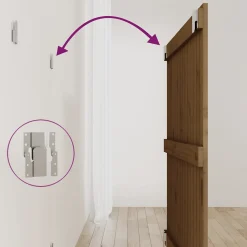 824886 vidaXL Tête de lit murale Marron miel 95,5x3x90 cm Bois massif de pin