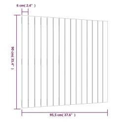 824886 vidaXL Tête de lit murale Marron miel 95,5x3x90 cm Bois massif de pin