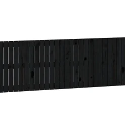 824862 vidaXL Tête de lit murale Noir 166x3x60 cm Bois massif de pin
