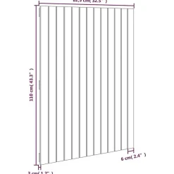 824954 vidaXL Tête de lit murale Blanc 82,5x3x110 cm Bois massif de pin