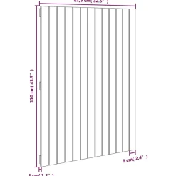 824954 vidaXL Tête de lit murale Blanc 82,5x3x110 cm Bois massif de pin