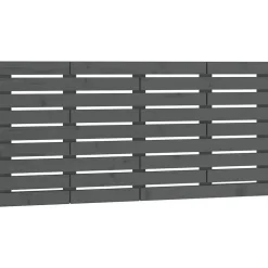 824730 vidaXL Tête de lit murale Gris 126x3x63 cm Bois massif de pin