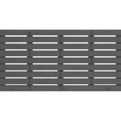 824730 vidaXL Tête de lit murale Gris 126x3x63 cm Bois massif de pin