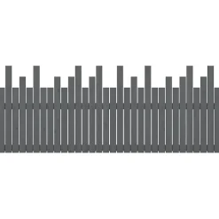 824780 vidaXL Tête de lit murale Gris 204x3x80 cm Bois massif de pin