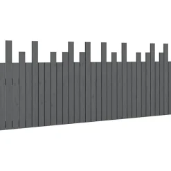 824780 vidaXL Tête de lit murale Gris 204x3x80 cm Bois massif de pin