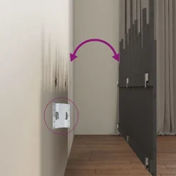 824780 vidaXL Tête de lit murale Gris 204x3x80 cm Bois massif de pin