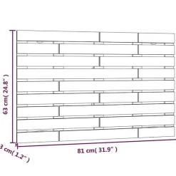 824746 vidaXL Tête de lit murale Marron miel 81x3x63 cm Bois massif de pin