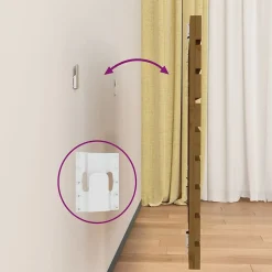 824746 vidaXL Tête de lit murale Marron miel 81x3x63 cm Bois massif de pin