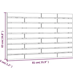 824746 vidaXL Tête de lit murale Marron miel 81x3x63 cm Bois massif de pin