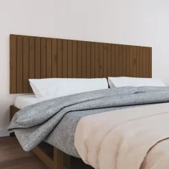 824831 vidaXL Tête de lit murale Marron miel 204x3x60 cm Bois massif de pin
