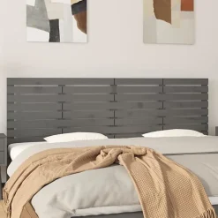 824720 vidaXL Tête de lit murale Gris 206x3x63 cm Bois massif de pin