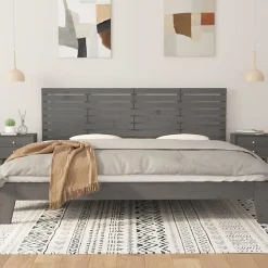 824720 vidaXL Tête de lit murale Gris 206x3x63 cm Bois massif de pin