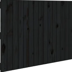 824837 vidaXL Tête de lit murale Noir 95,5x3x60 cm Bois massif de pin