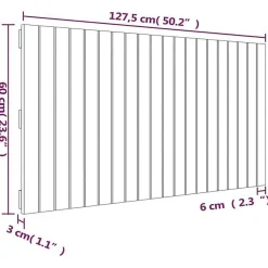 824838 vidaXL Tête de lit murale 127,5x3x60 cm Bois massif de pin