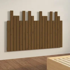 824791 vidaXL Tête de lit murale Marron miel 127,5x3x80 cm Bois massif de pin