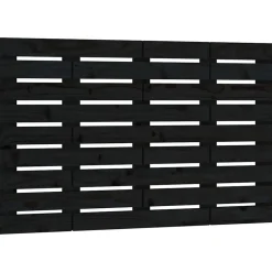 824747 vidaXL Tête de lit murale Noir 81x3x63 cm Bois massif de pin