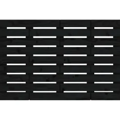 824727 vidaXL Tête de lit murale Noir 96x3x63 cm Bois massif de pin