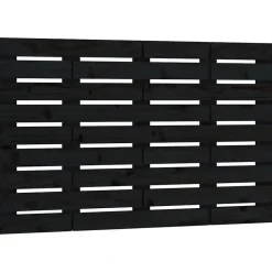 824727 vidaXL Tête de lit murale Noir 96x3x63 cm Bois massif de pin