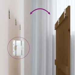 824921 vidaXL Tête de lit murale Marron miel 140x3x90 cm Bois massif de pin