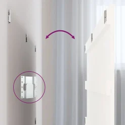 824839 vidaXL Tête de lit murale Blanc 127,5x3x60 cm Bois massif de pin