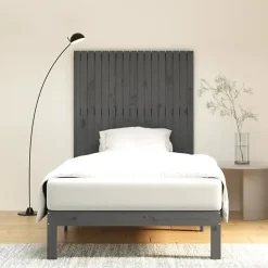 824925 vidaXL Tête de lit murale Gris 108x3x110 cm Bois massif de pin