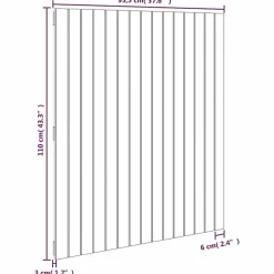 824936 vidaXL Tête de lit murale Marron miel 95,5x3x110 cm Bois massif de pin