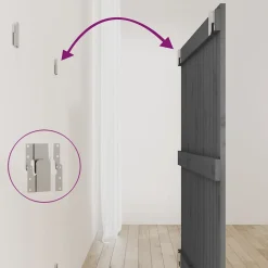 824885 vidaXL Tête de lit murale Gris 95,5x3x90 cm Bois massif de pin