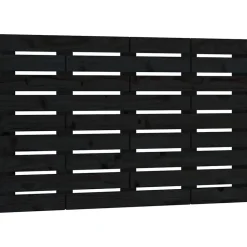 824717 vidaXL Tête de lit murale Noir 106x3x63 cm Bois massif de pin