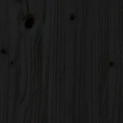 824947 vidaXL Tête de lit murale Noir 146,5x3x110 cm Bois massif de pin