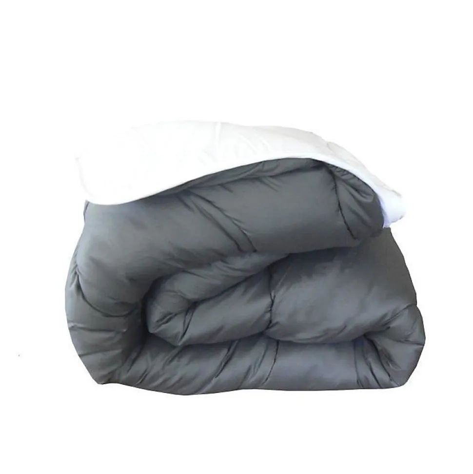 ABEIL Couette Bicolore - 200 x 200 cm - Blanc et gris
