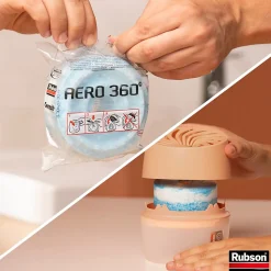 Absorbeur d'humitidé anti-odeur Aéro 360 20m2 coloris pêche Rubson
