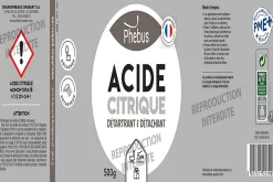 Acide citrique détartrant et détachant Phebus 500g